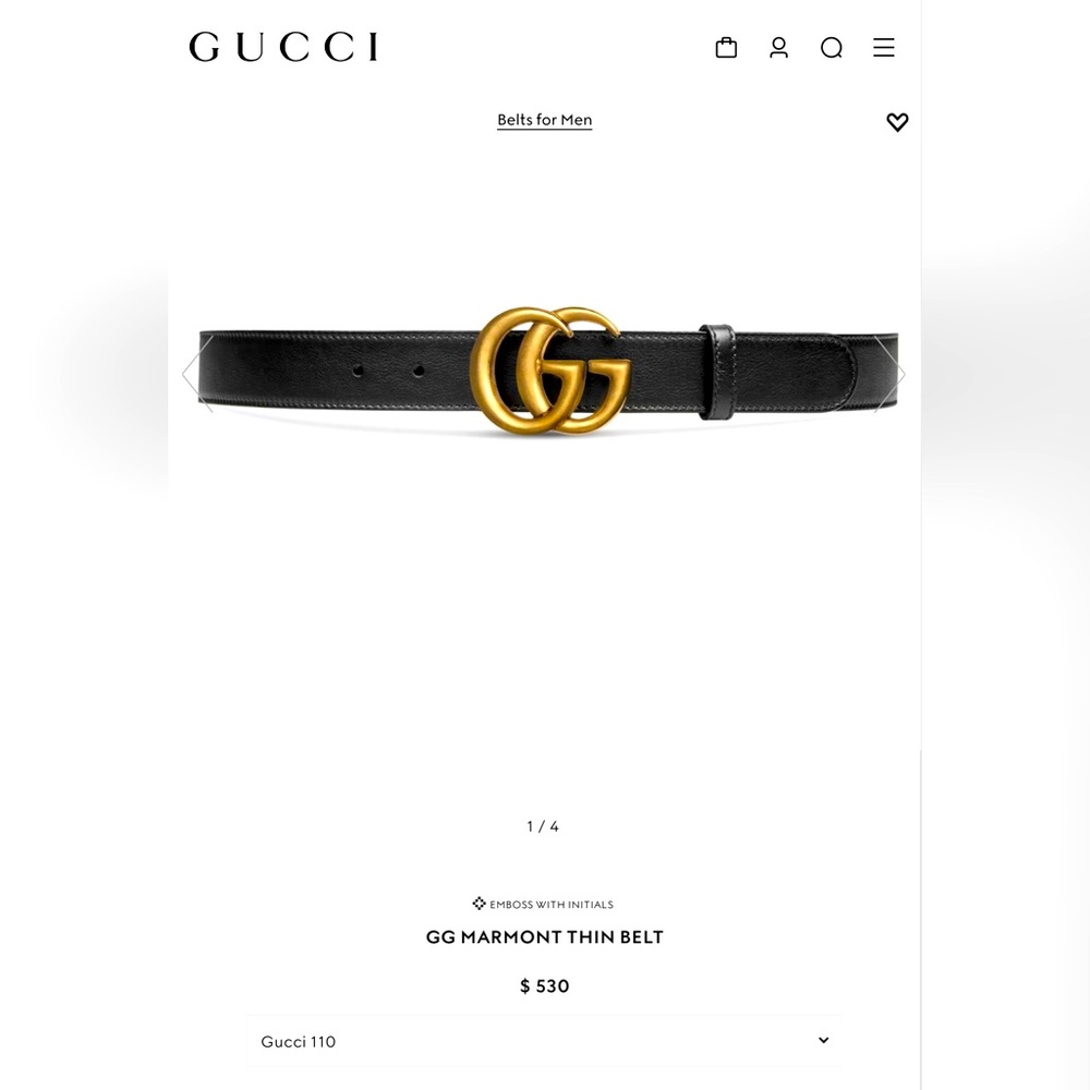 GUCCI: GG MARMONT THIN BELT 110